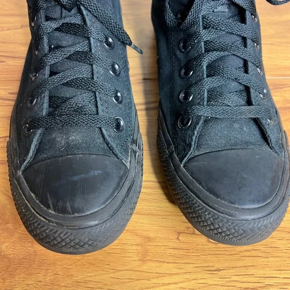Converse Chuck Taylor All Star Hi Mens 7 Womens 9 Black Monochrome‎ Canvas - Picture 9 of 10